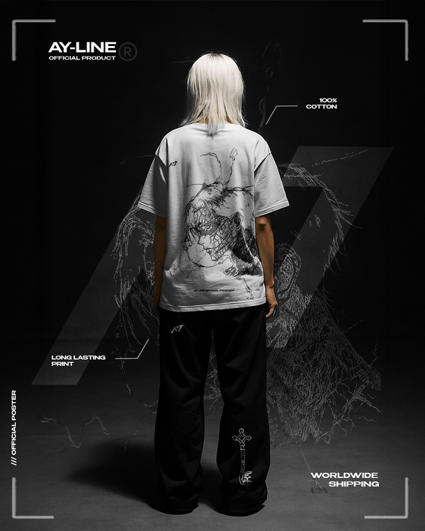 T-shirt Streetwear The Broken Form Gris&Blanc