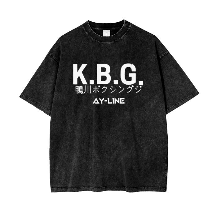 T-shirt Streetwear Rising Knockout Noir Délavé