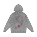 Hoodie Streetwear Centipede Gris Délavé