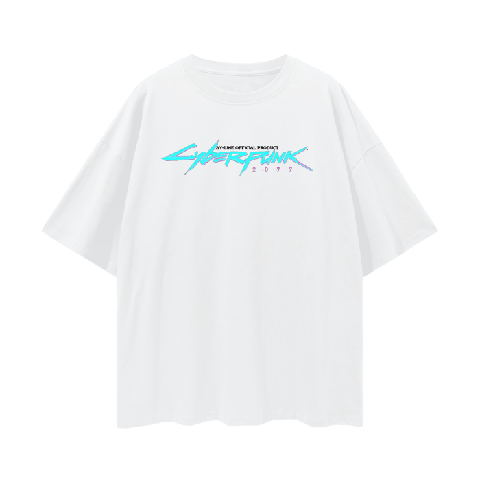 T-shirt Streetwear Data Flow Blanc