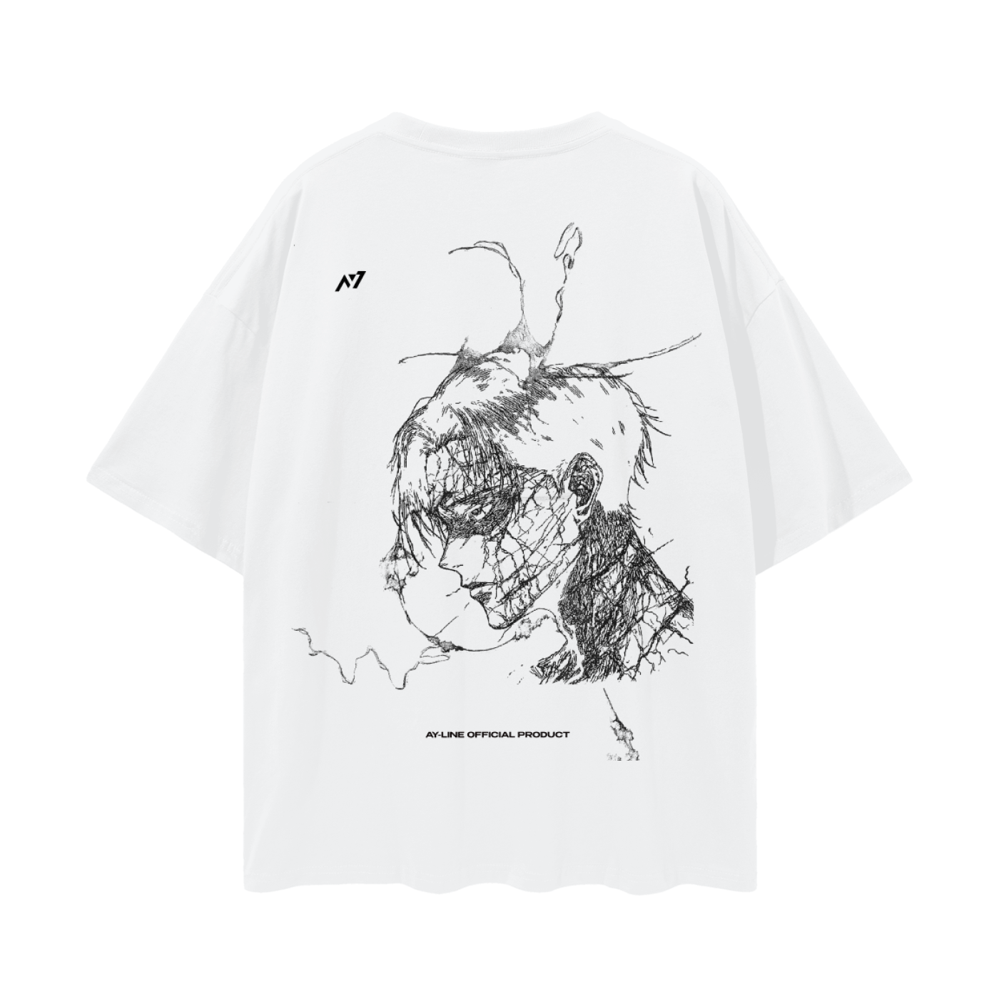 T-shirt Streetwear The Broken Form Gris&Blanc