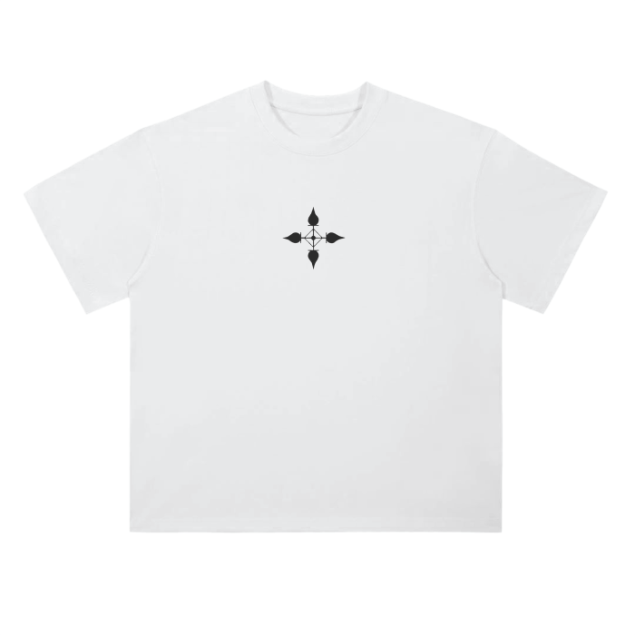 T-shirt Streetwear Dark Charisma Fish Blanc Heavy Weight