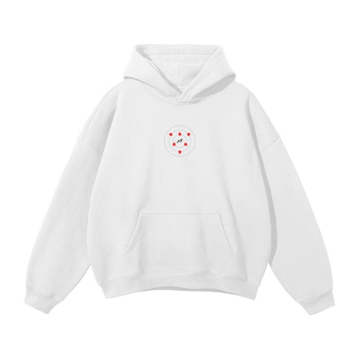 Hoodie Streetwear Eye of the Moon Blanc