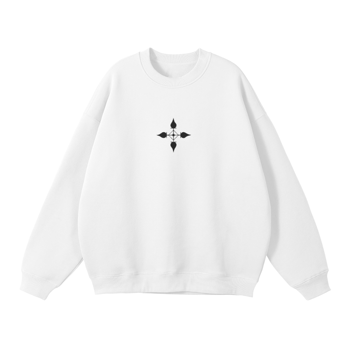 Sweatshirt Streetwear Dark Charisma Spider Blanc