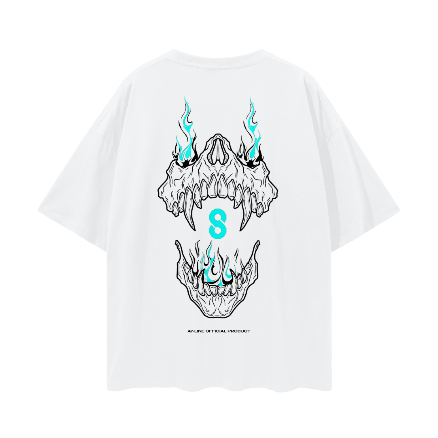 T-shirt Streetwear Monster Uprising Blanc et Noir