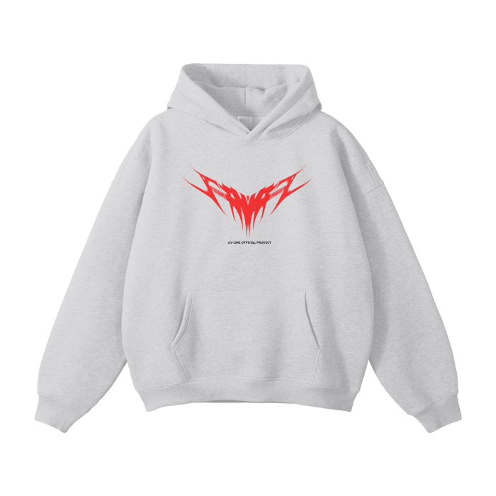 Hoodie Streetwear Blood Fiend Gris
