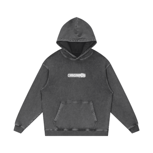 Hoodie Streetwear Fuel for Fight Noir Délavé