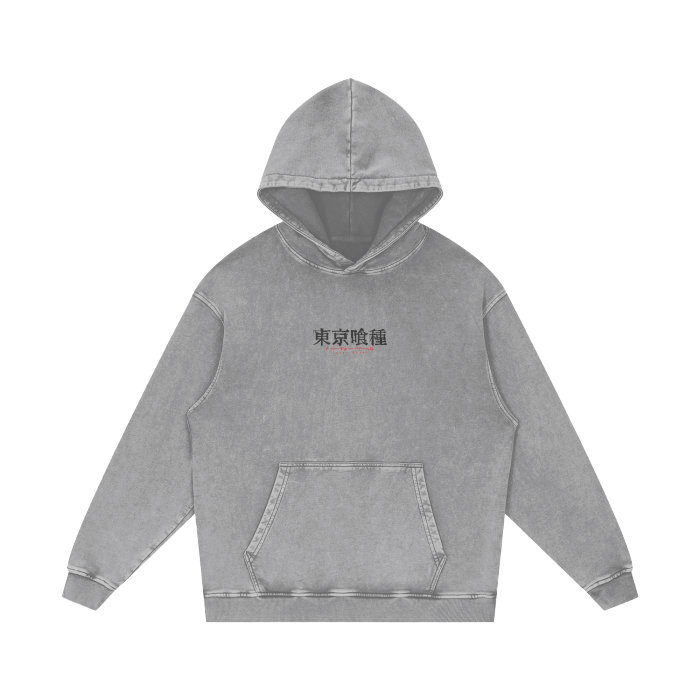 Hoodie Streetwear Centipede Gris Délavé