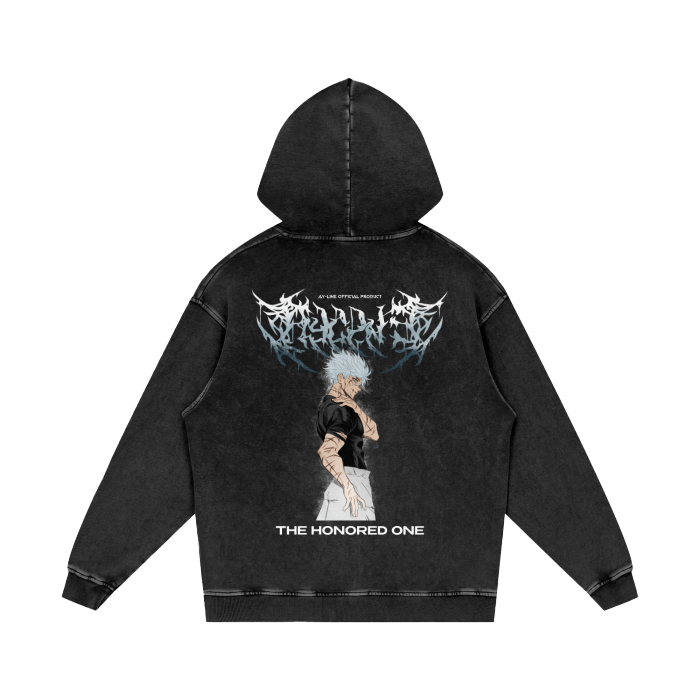 Hoodie Streetwear The Honored One Metal Délavé