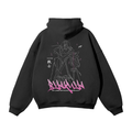 Hoodie Streetwear Scarlet Bloom Graffiti Noir