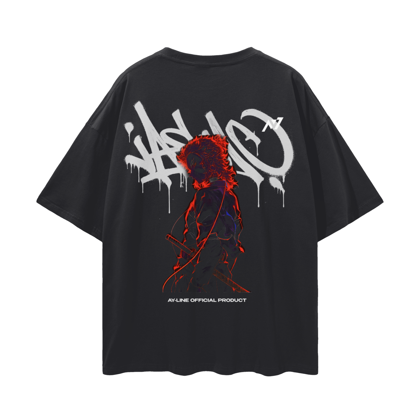 T-shirt Streetwear Flame Hashira