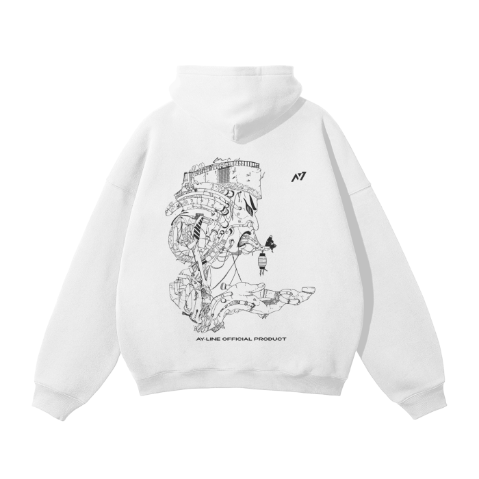 Hoodie Streetwear Cycle of Despair Blanc