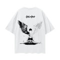 T-shirt Streetwear Wings of Destruction Blanc&Gris