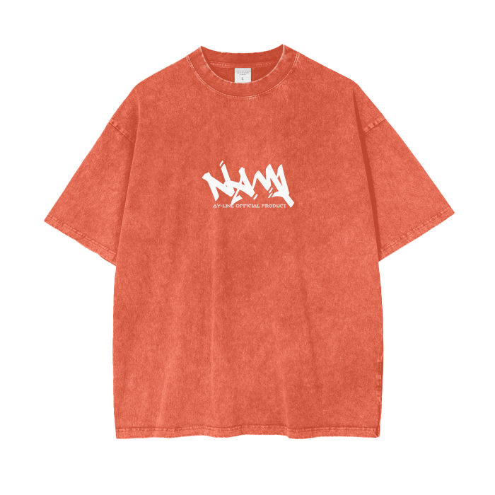 T-shirt Streetwear Sailing Dreams Orange Délavé