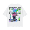 T-shirt Streetwear Data Flow Blanc