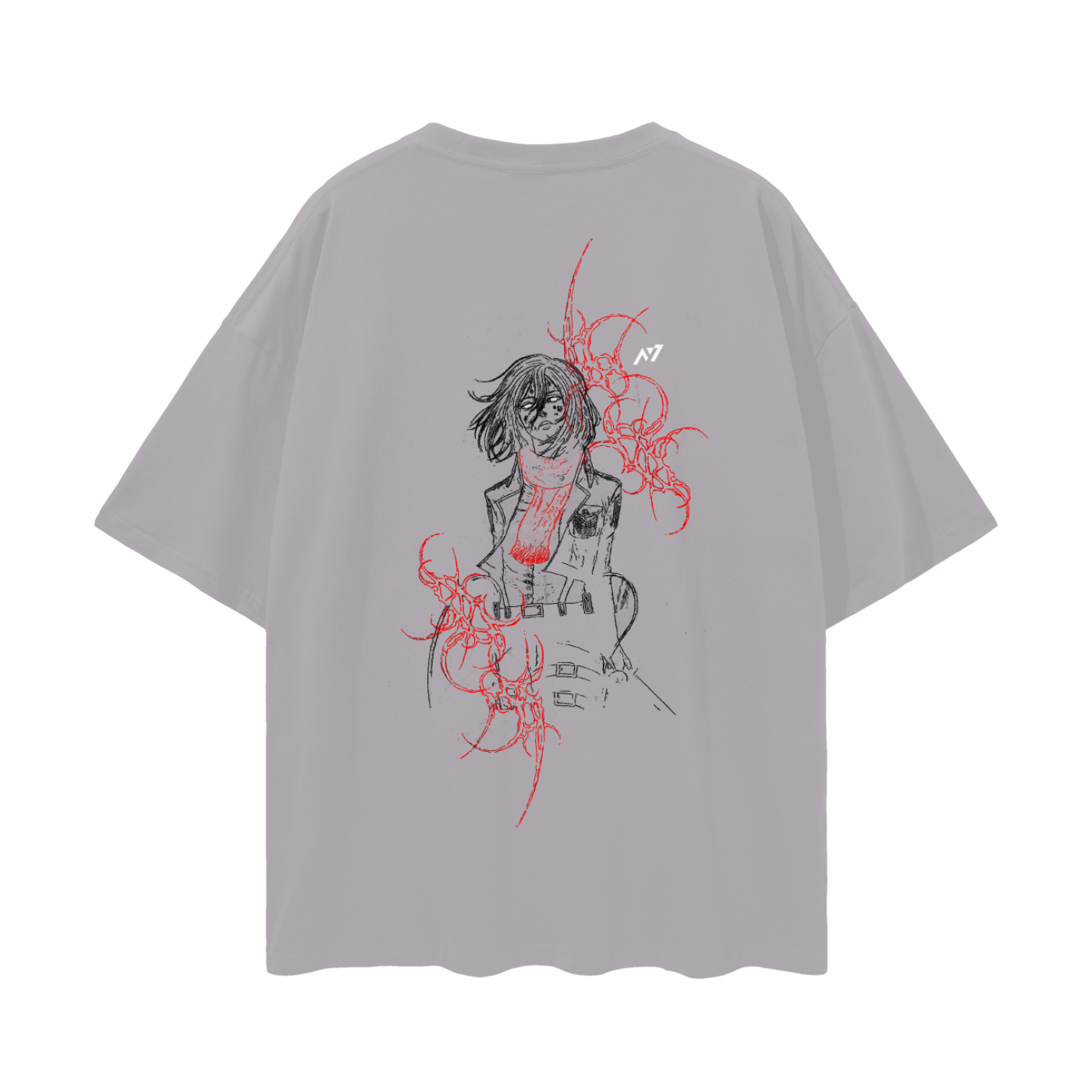 T-shirt Streetwear For His Sake Gris&Blanc