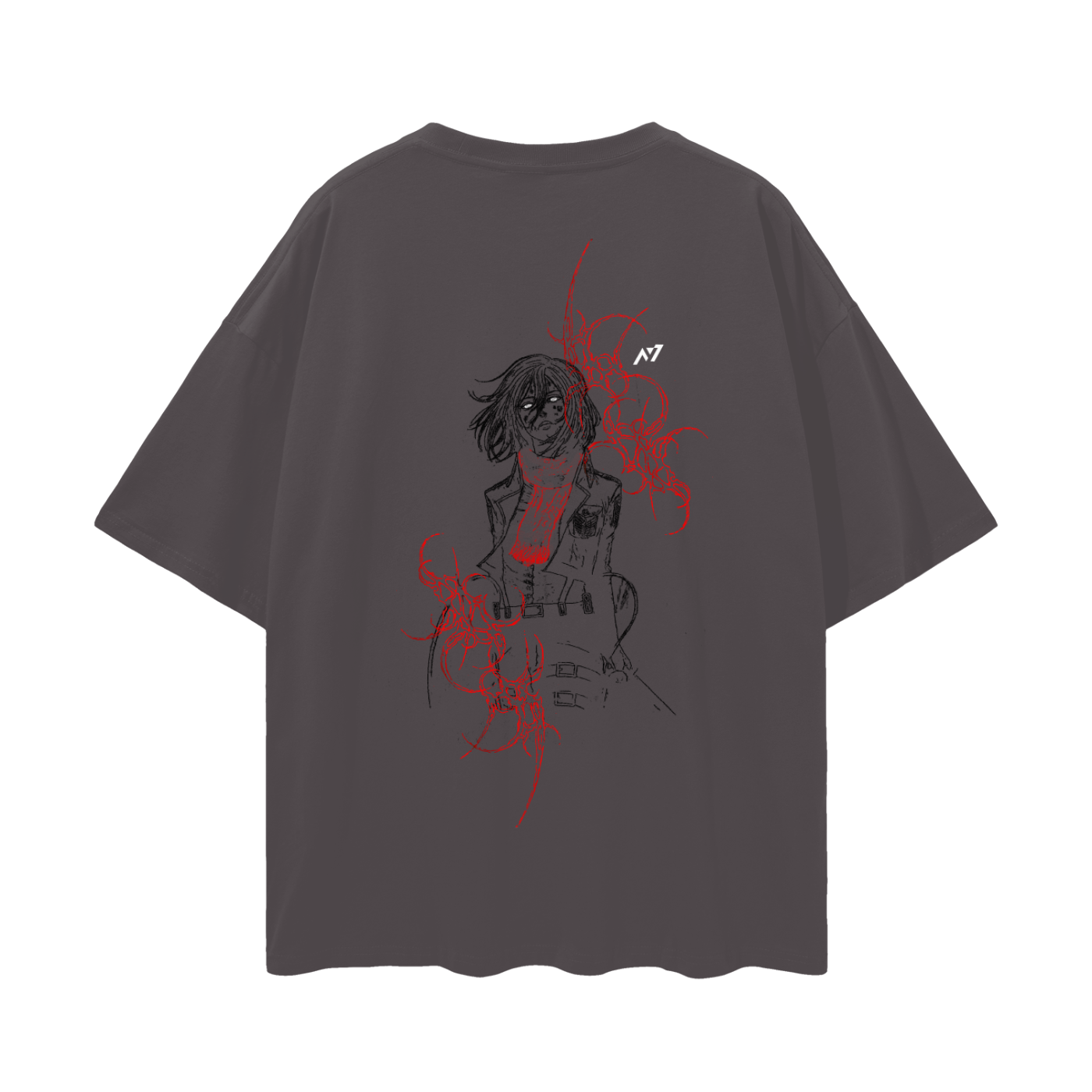T-shirt Streetwear For His Sake Gris&Blanc