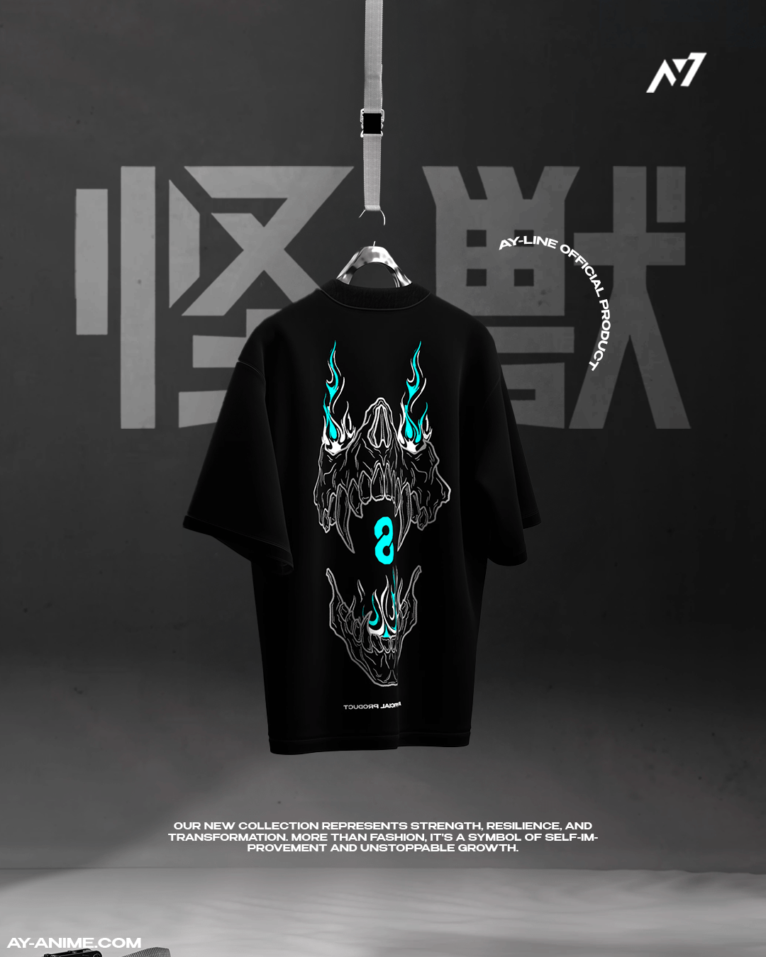 T-shirt Streetwear Monster Uprising Blanc et Noir