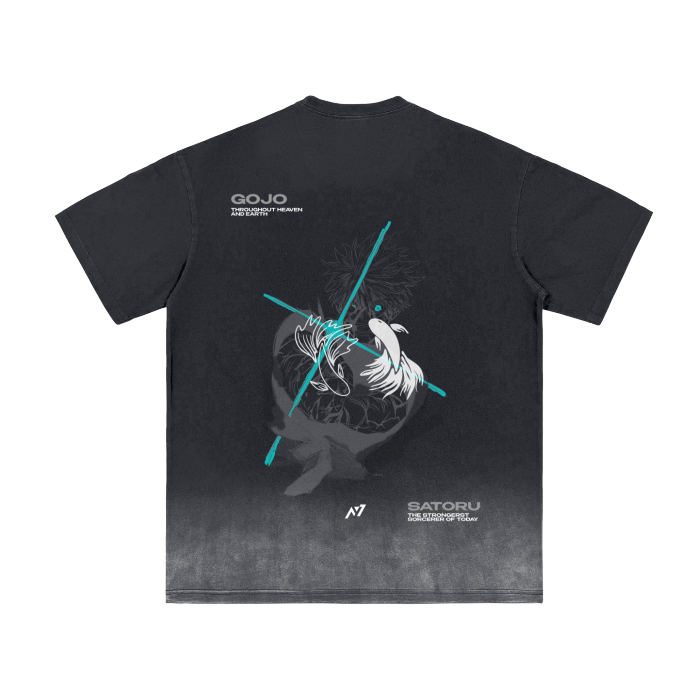 T-shirt Streetwear The Strongest Sorcerer Noir Délavé