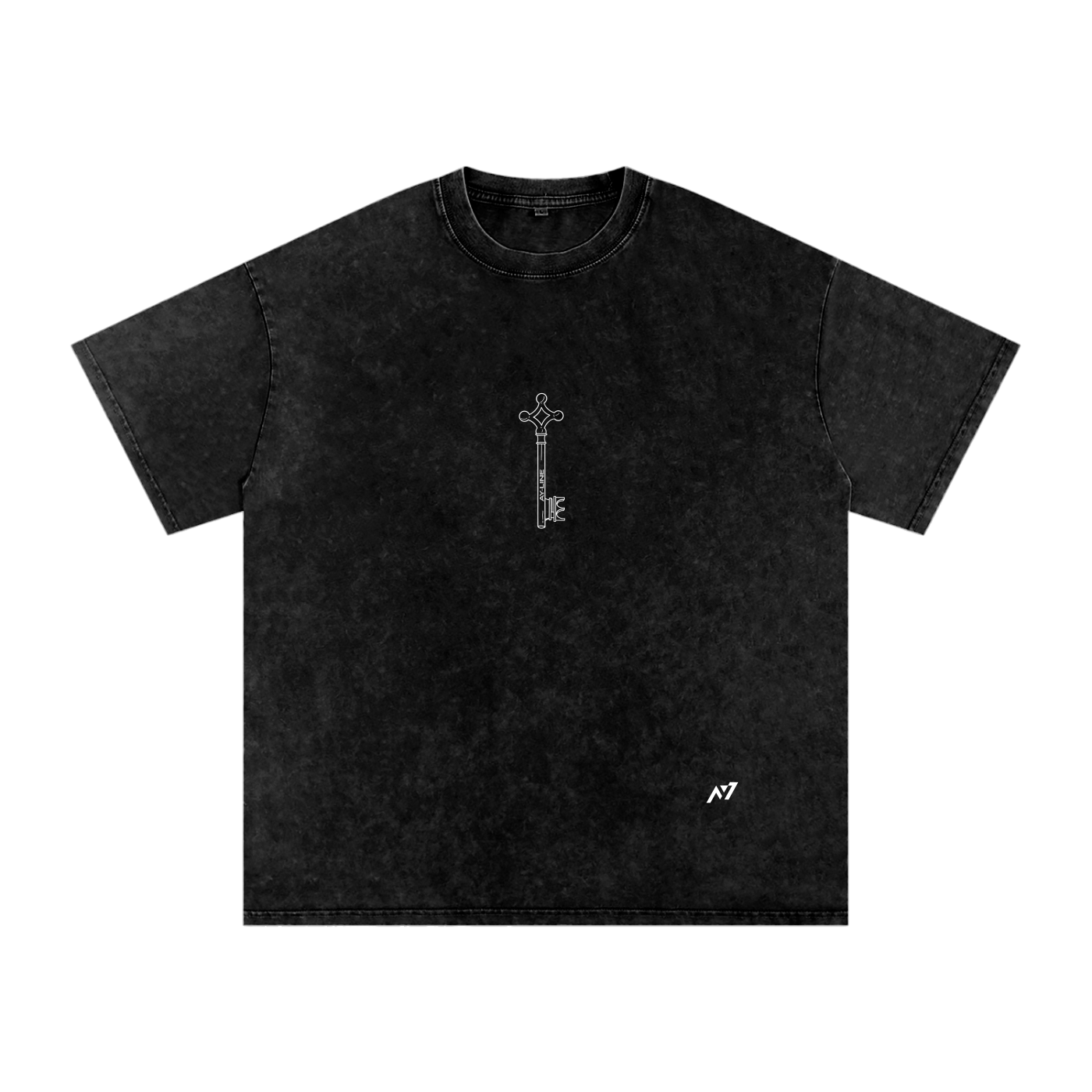 T-shirt Streetwear The Unforgiven Path Délavé Noir