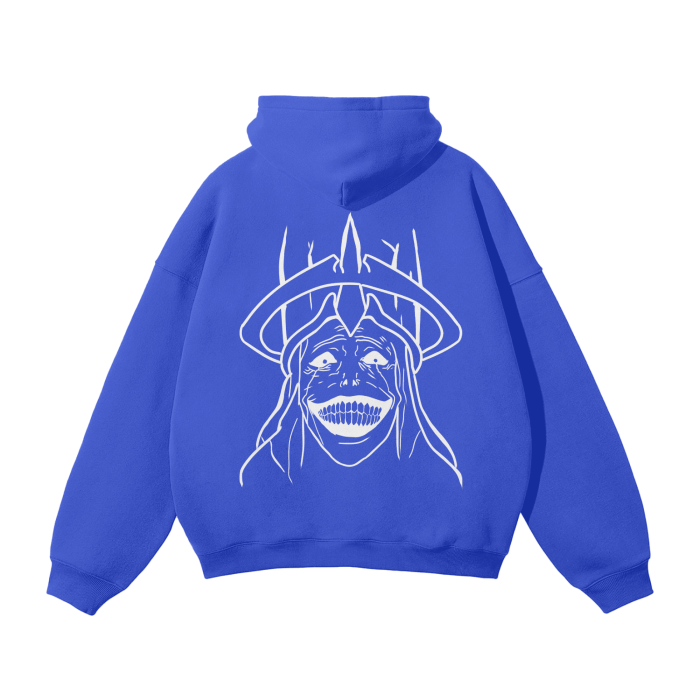 Hoodie Streetwear God Statue Bleu