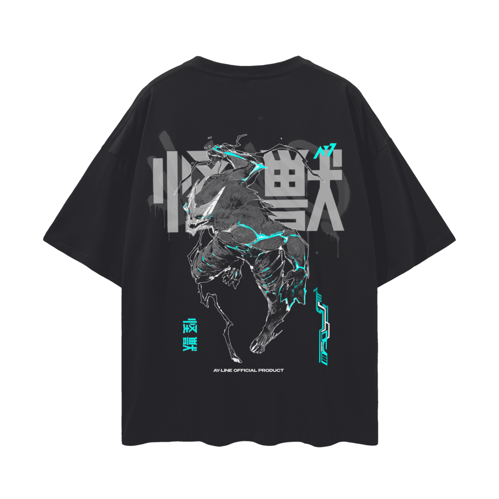 T-shirt Streetwear Kaiju Surge Noir