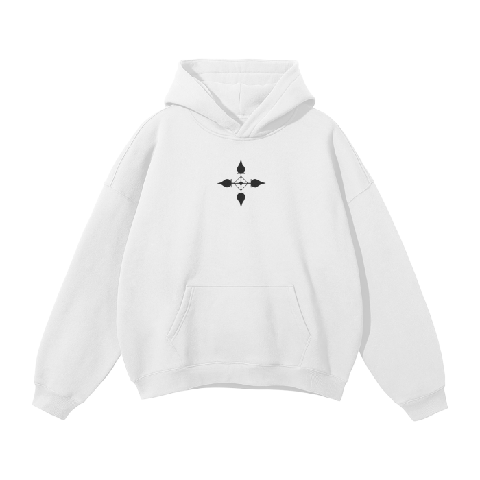 Hoodie Streetwear Dark Charisma Spider Blanc