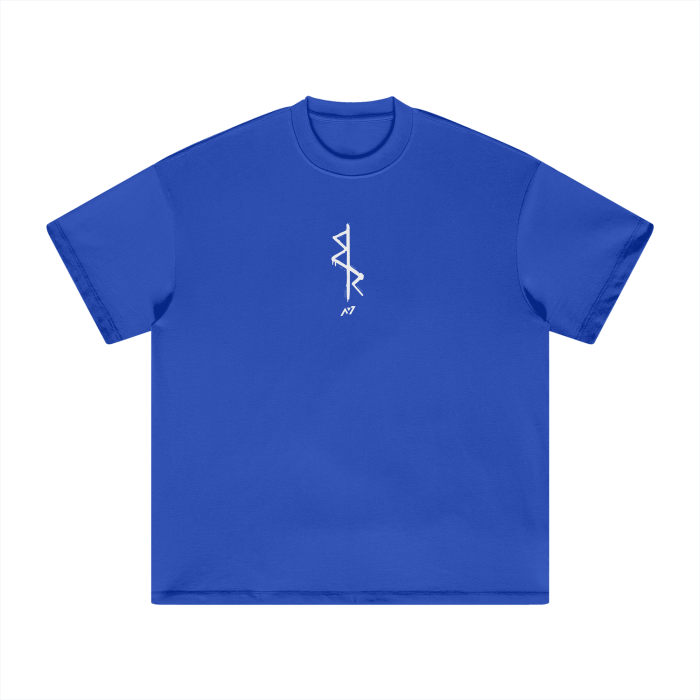 T-shirt Streetwear Neon Dash Bleu Heavy Weight