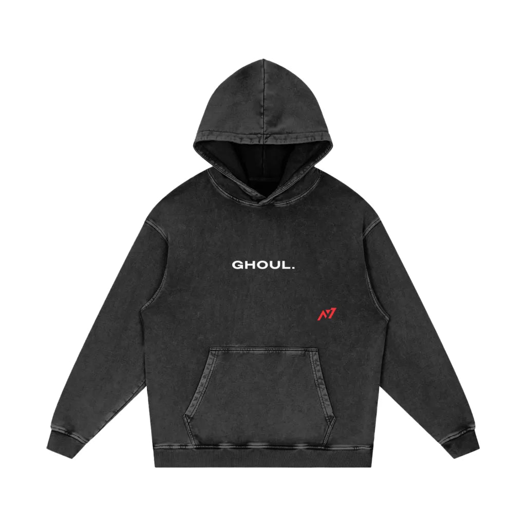 Hoodie Streetwear Centipede Noir Délavé