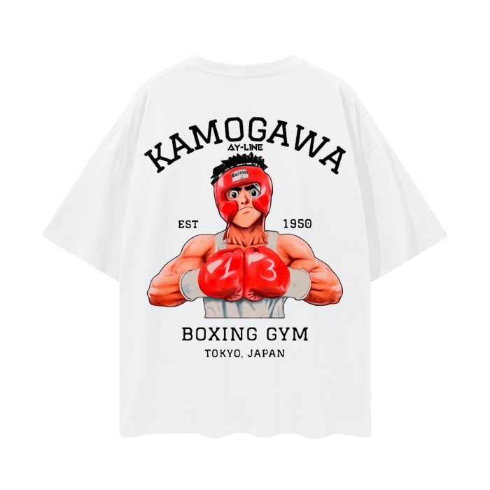 T-shirt Streetwear Rising Knockout Blanc