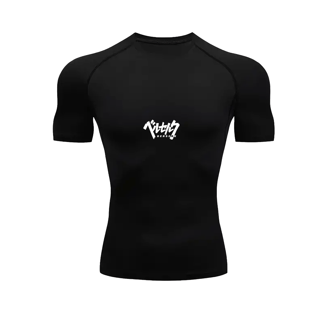 T-shirt de compression Brand Skull Blanc