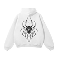 Hoodie Streetwear Dark Charisma Spider Blanc