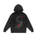 Hoodie Streetwear Centipede Noir Délavé