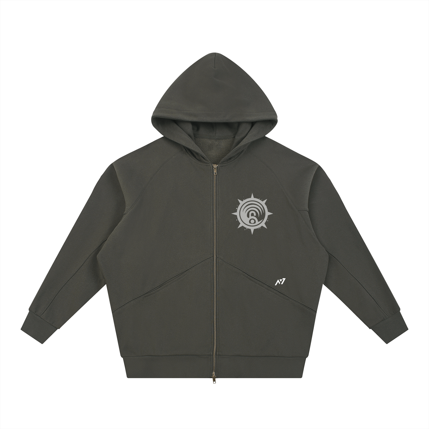Hoodie Streetwear Zippé Azure Divider