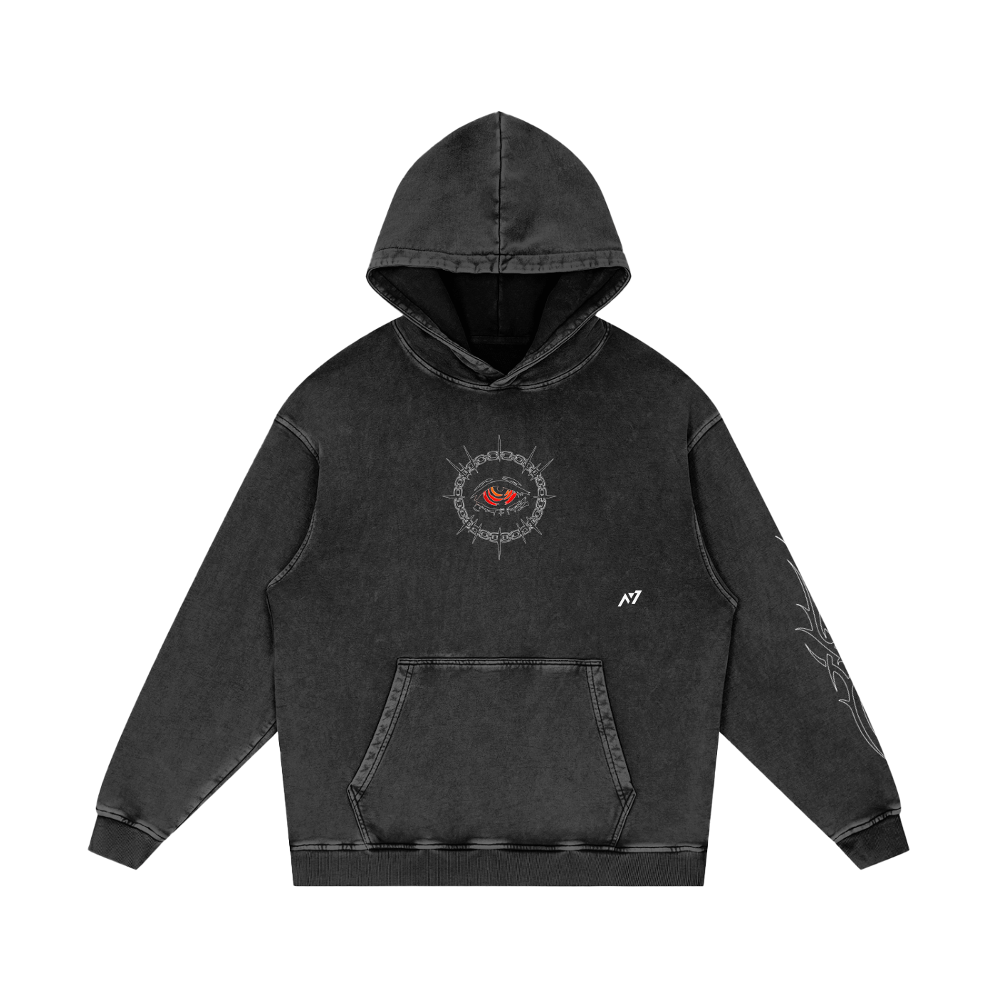 Hoodie Streetwear Grind Ritual Délavé