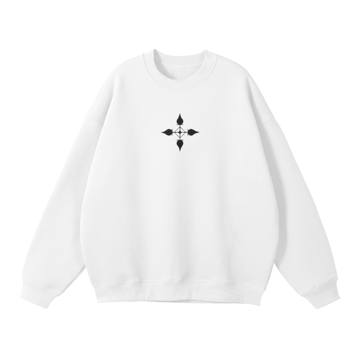 Sweatshirt Streetwear Dark Charisma Fish Blanc