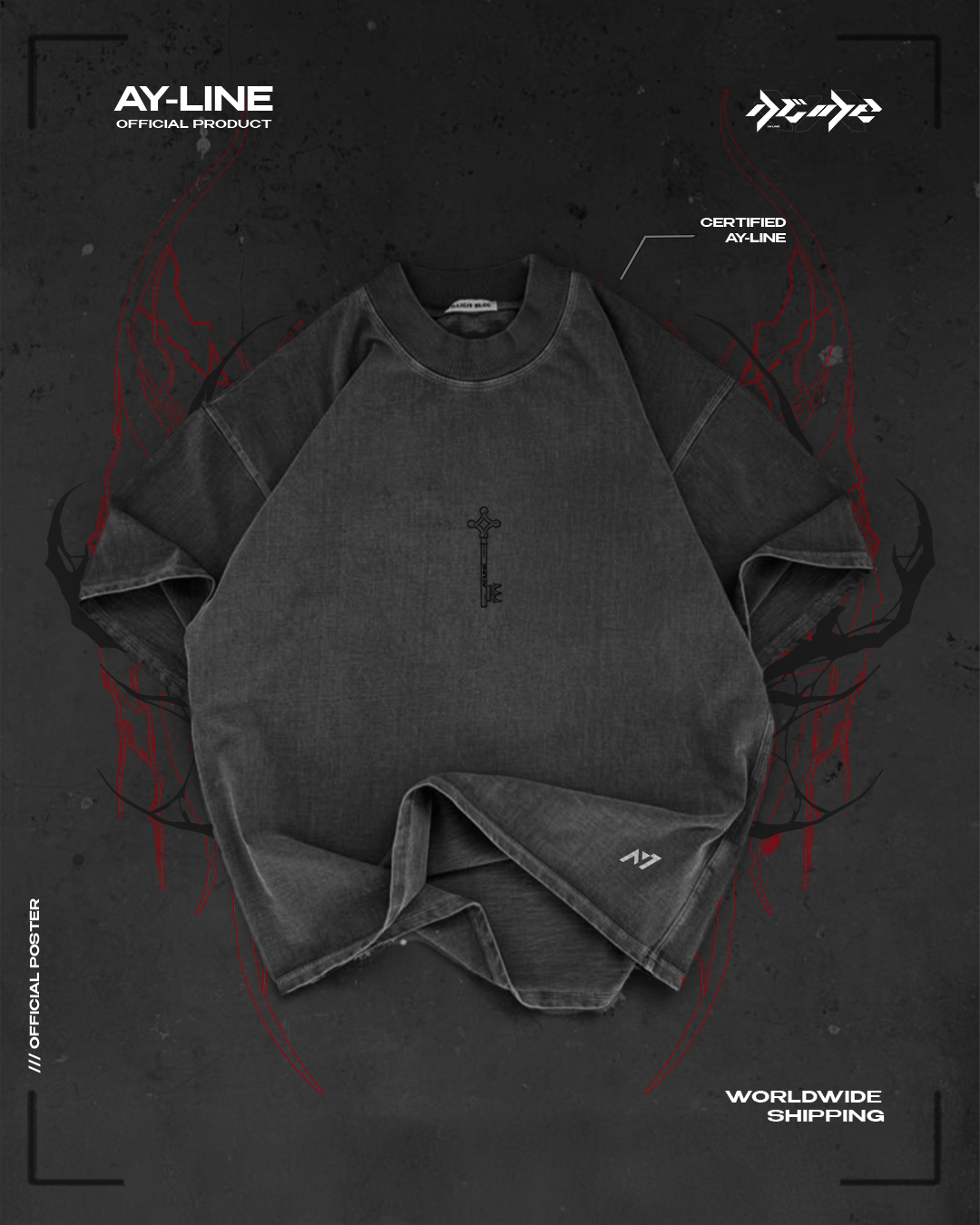 T-shirt Streetwear The Unforgiven Path Gris