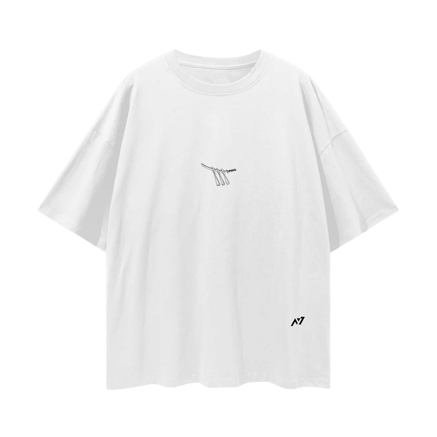 T-shirt Streetwear Wrath Carved Blanc