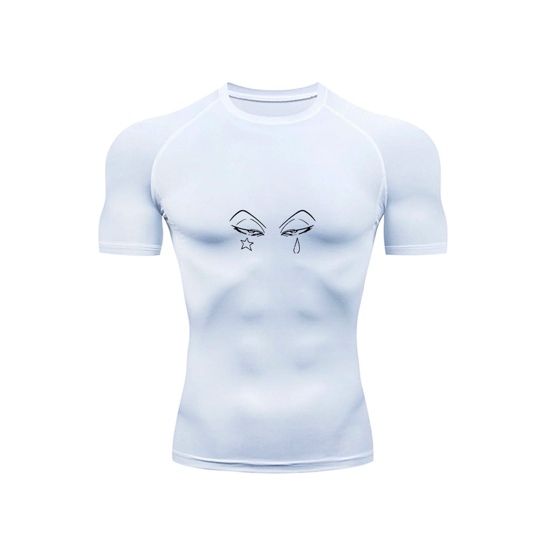 T-shirt de compression Streetwear Phantom Jester Blanc
