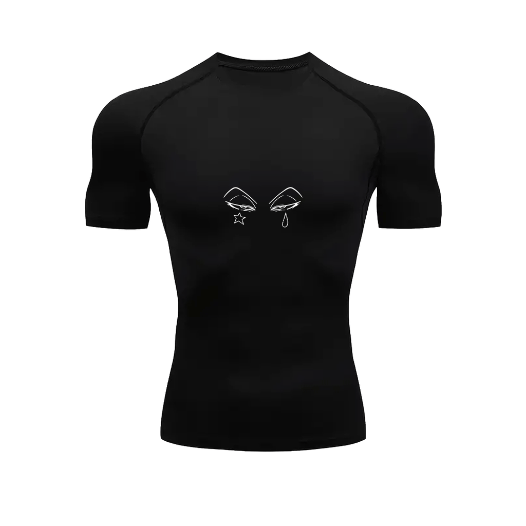 T-shirt de compression Streetwear Phantom Jester Noir