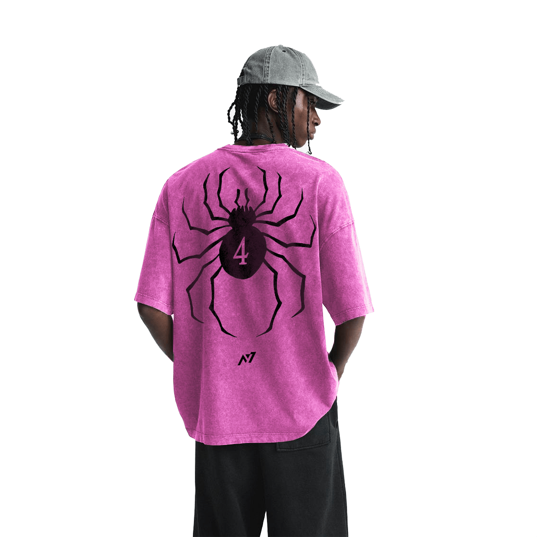 T-shirt Streetwear Phantom Jester Rose Délavé