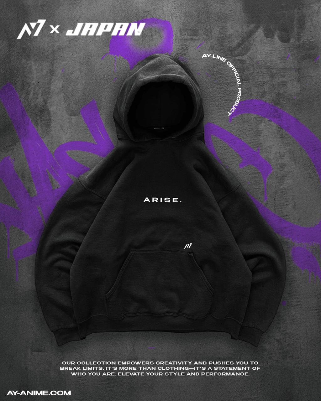 Hoodie Streetwear King of the Ants Noir