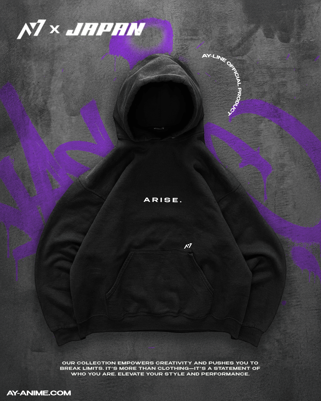 Hoodie Streetwear King of the Ants Noir