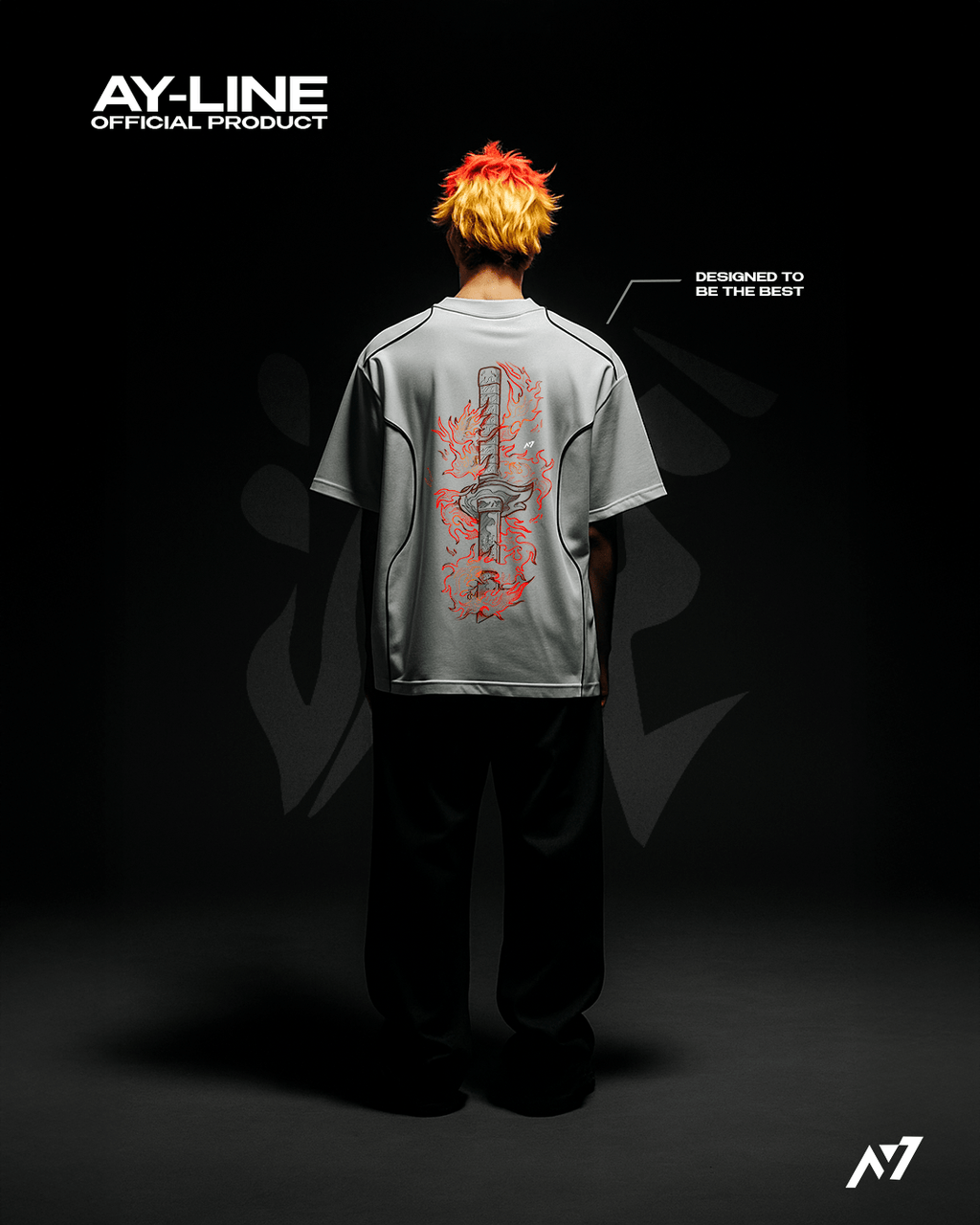 T-shirt Racing Streetwear Fire Hashira