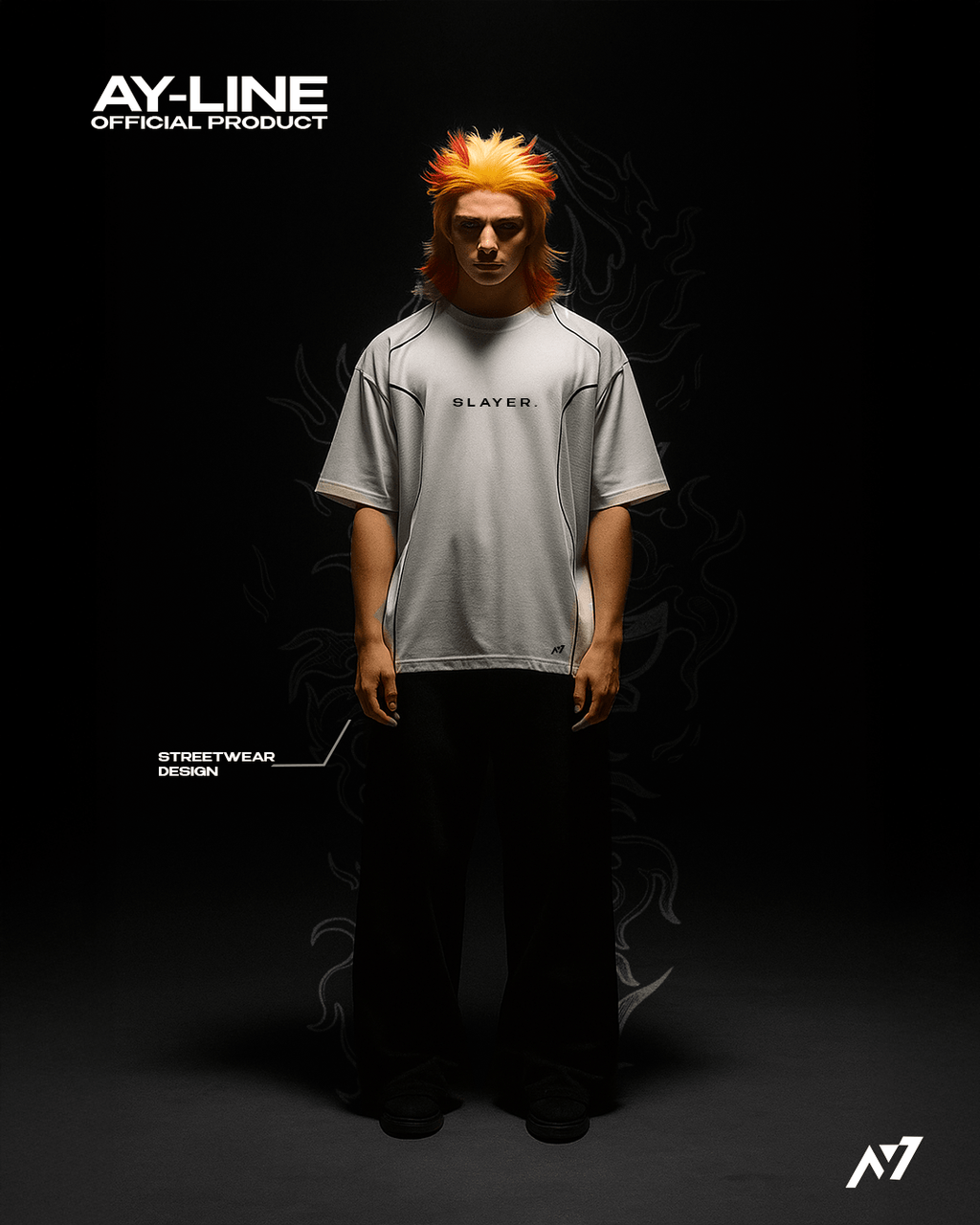 T-shirt Racing Streetwear Fire Hashira